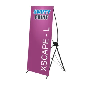 Large Xscape banner featuring a pink graphic and the Swifty Print logo.